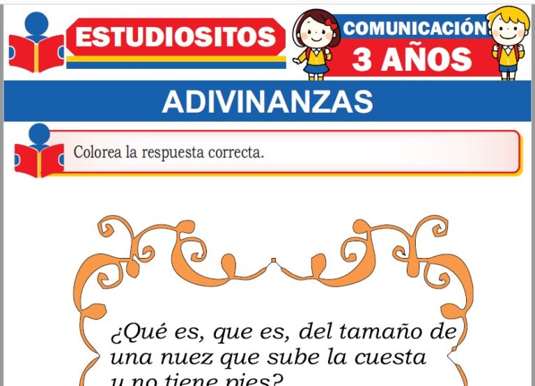 Adivinanzas para Niños de Tres Años » (Fichas GRATIS) 📚