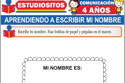 Ejercicios de Aprendiendo a Escribir para Niños de Cuatro Años