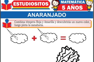 Ejercicios de Color Anaranjado para Niños de Cinco Años