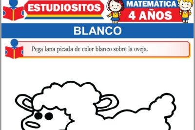 Ejercicios de Color Blanco para Niños de Cuatro Años