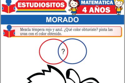 Ejercicios de Color Morado para Niños de Cuatro Años