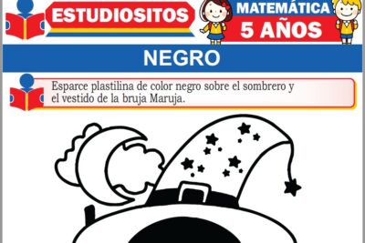 Ejercicios de Color Negro para Niños de Cinco Años