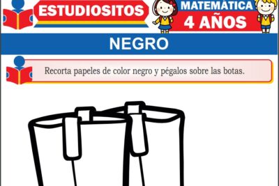 Ejercicios de Color Negro para Niños de Cuatro Años