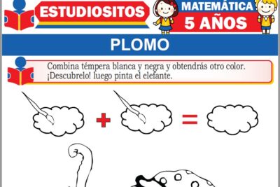 Ejercicios de Color Plomo para Niños de Cinco Años