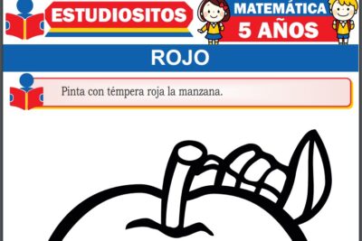 Ejercicios de Color Rojo para Niños de Cinco Años