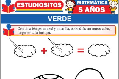 Ejercicios de Color Verde para Niños de Cinco Años