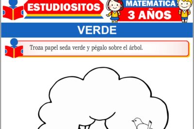 Ejercicios de Color Verde para Niños de Tres Años