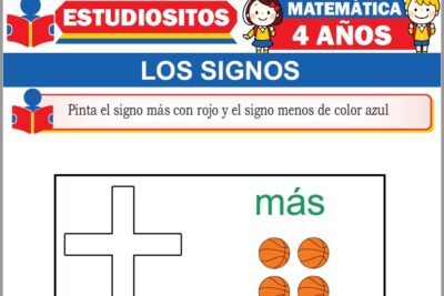 Ejercicios de Conociendo los Signos para Niños de Cuatro Años
