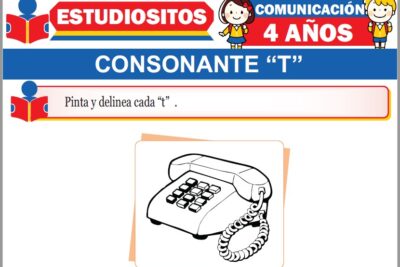 Ejercicios de Consonante T para Niños de Cuatro Años
