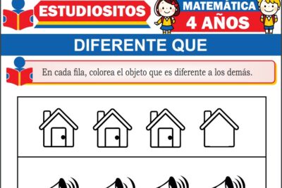 Ejercicios de Diferente Que para Niños de Cuatro Años