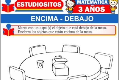 Ejercicios de Encima y Debajo para Niños de Tres Años