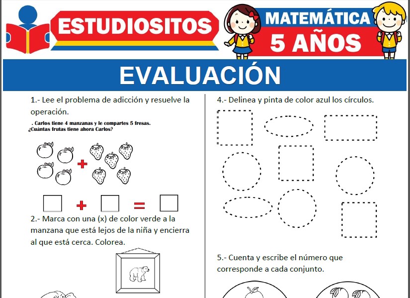 Evaluación para niños de Cinco años