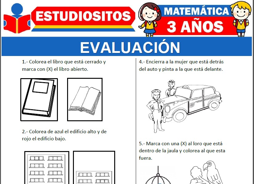 Evaluación para niños de Tres años