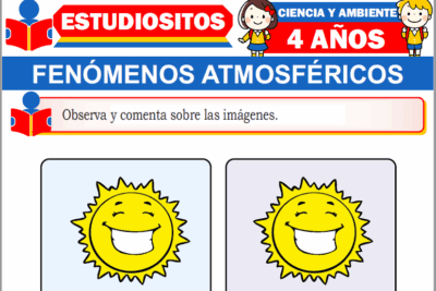 Ejercicios de Fenómenos Atmosféricos para Niños de Cuatro Años