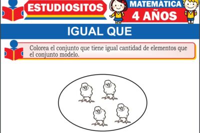 Ejercicios de Igual Que para Niños de Cuatro Años