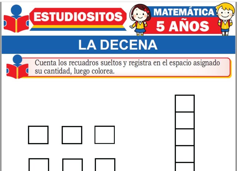 La Decena para Niños de Cinco Años » (Fichas GRATIS) 📚