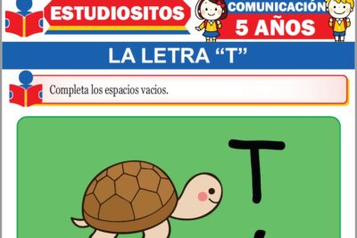 Ejercicios de La Letra T para Niños de Cinco Años