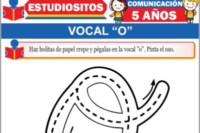 Ejercicios de La Vocal O para Niños de Cinco Años