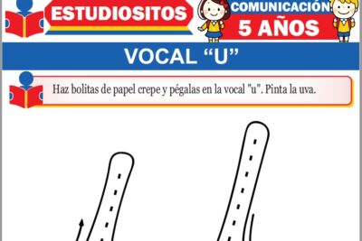 Ejercicios de La Vocal U para Niños de Cinco Años