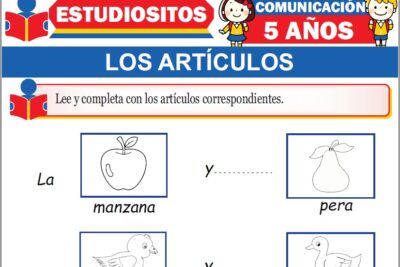 Ejercicios de Los Artículos para Niños de Cinco Años