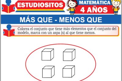Ejercicios de Mas Que y Menos Que para Niños de Cuatro Años
