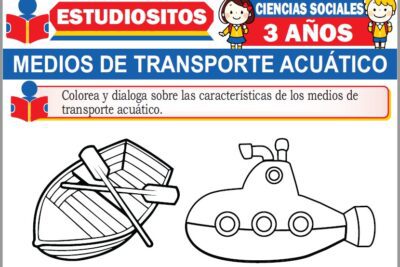 Ejercicios de Medios de Transporte Acuático para Niños de Tres Años