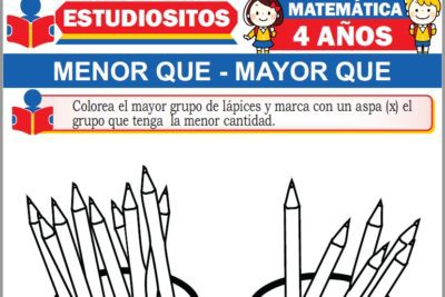 Ejercicios de Menor Que y Mayor Que para Niños de Cuatro Años