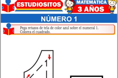 Ejercicios de Número 1 para Niños de Tres Años
