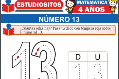 Ejercicios de Número 13 para Niños de Cuatro Años