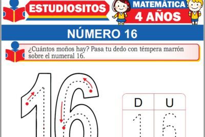 Ejercicios de Número 16 para Niños de Cuatro Años