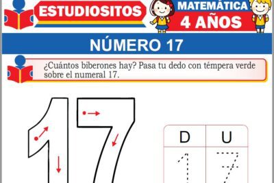 Ejercicios de Número 17 para Niños de Cuatro Años