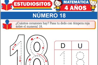 Ejercicios de Número 18 para Niños de Cuatro Años