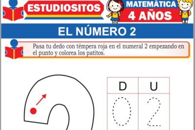 Ejercicios de Número 2 para Niños de Cuatro Años