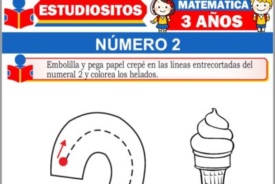 Ejercicios de Número 2 para Niños de Tres Años