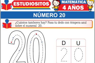 Ejercicios de Número 20 para Niños de Cuatro Años