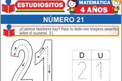 Ejercicio de Número 21 para Niños de Cuatro Años