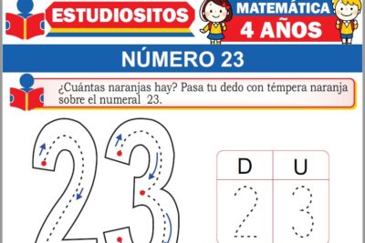 Ejercicios de Número 23 para Niños de Cuatro Años