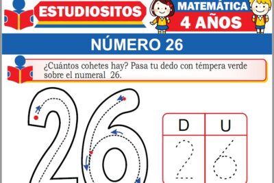 Ejercicios de Número 26 para Niños de Cuatro Años
