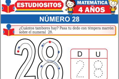 Ejercicios de Número 28 para Niños de Cuatro Años