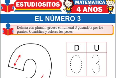 Ejercicios de Número 3 para Niños de Cuatro Años