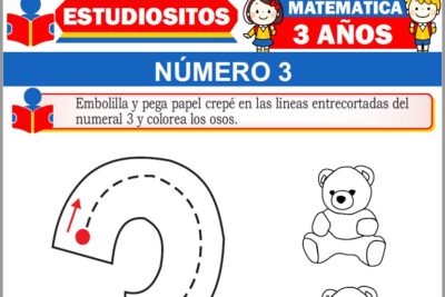Ejercicios de Número 3 para Niños de Tres Años