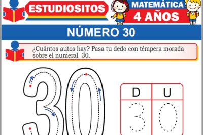 Ejercicios de Número 30 para Niños de Cuatro Años