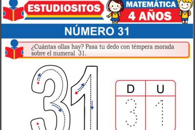 Ejercicios de Número 31 para Niños de Cuatro Años