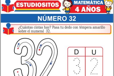 Ejercicios de Número 32 para Niños de Cuatro Años