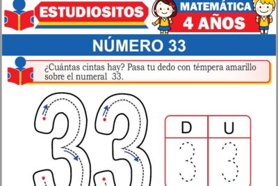 Ejercicios de Número 33 para Niños de Cuatro Años