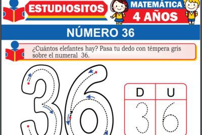Ejercicios de Número 36 para Niños de Cuatro Años