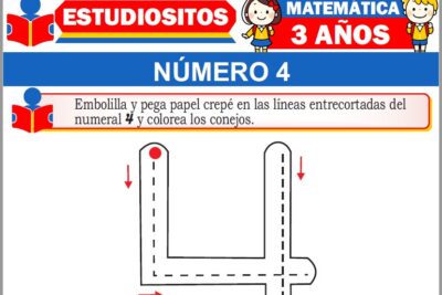 Ejercicios de Número 4 para Niños de Tres Años