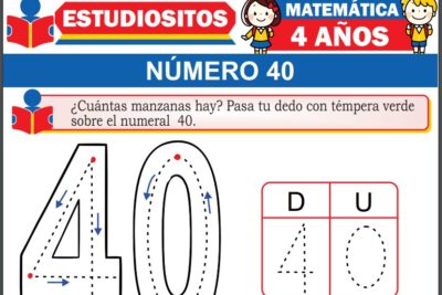 Ejercicios de Número 40 para Niños de Cuatro Años