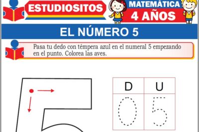 Ejercicios de Número 5 para Niños de Cuatro Años