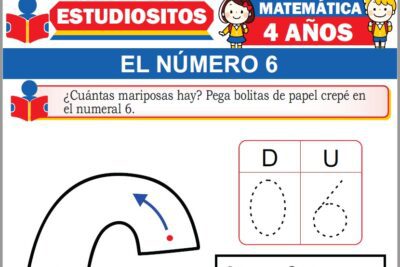 Ejercicios de Número 6 para Niños de Cuatro Años